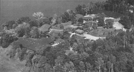 Aerial view of the Oak Hills Bible College campus.