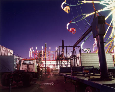 Behind the scenes at the Midway, Minnesota State Fair, 1982