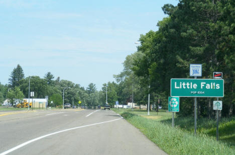 Entering Little Falls Minnesota