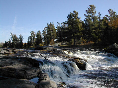 Falls on the Bigfork River in Big Falls Minnesota