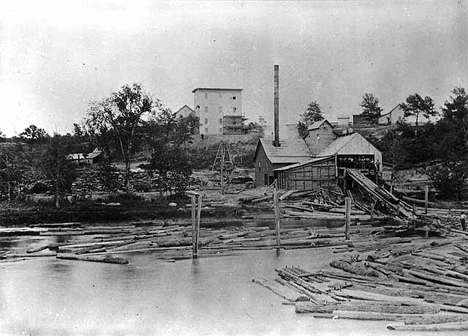 Gouldberg and Anderson Sawmill at Cambridge Minnesota, 1896