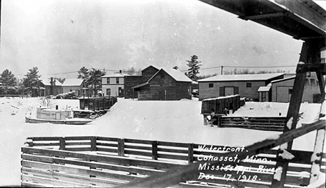 Mississippi River Waterfront, Cohasset Minnesota, 1918