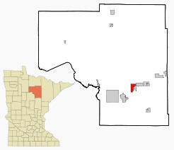 Location of Coleraine, Minnesota