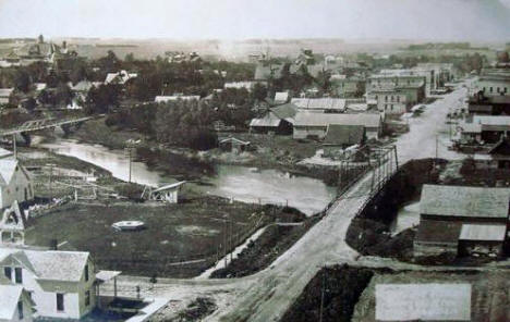 Birds eye view, Dawson Minnesota, 1908