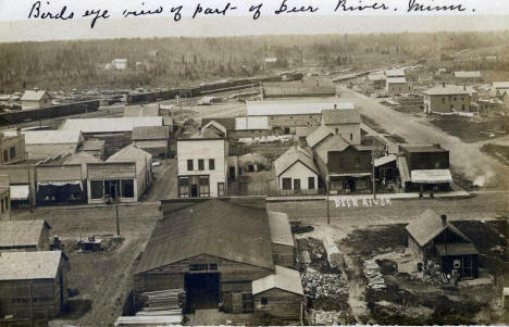 Birds eye view of Deer River Minnesota, 1910's?