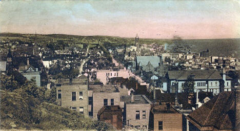 Birds eye view, Duluth Minnesota, 1910