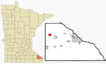 Location of Elba, Minnesota