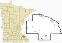 Location of Elgin, Minnesota