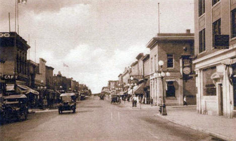 Grant Avenue looking north, Eveleth Minnesota, 1930's