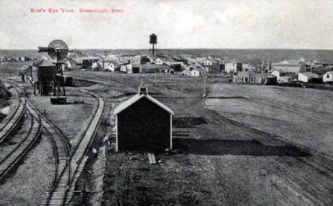 Birds eye view of Greenbush Minnesota, 1900