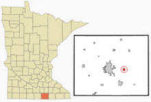 Location of Hayward, Minnesota