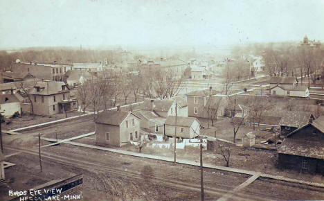 Birds Eye View, Heron Lake Minnesota, 1910's?