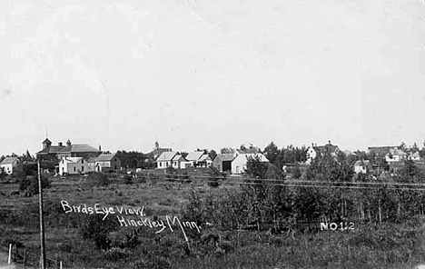 Birds eye view, Hinckley Minnesota, 1908