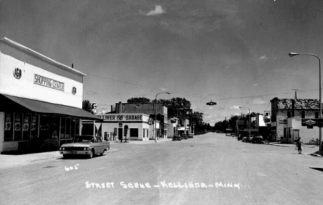 Street scene, Kelliher Minnesota, 1960