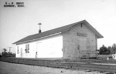 Burlington Northern Depot, Kennedy Minnesota, 1975