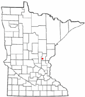 Location of Ogilvie, Minnesota