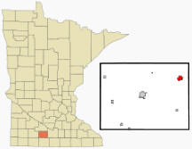 Location of Madelia, Minnesota