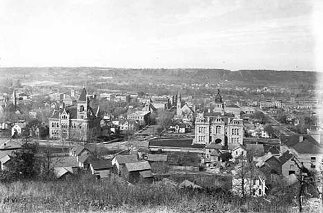 Bird's-eye view, Mankato Minnesota, 1900