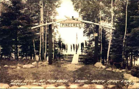 A nice day's catch at Pinecrest Camp on North Star Lake, Marcell Minnesota, 1930