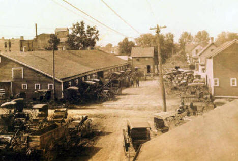 Feed Barn at Morris on a Busy Day, 1903