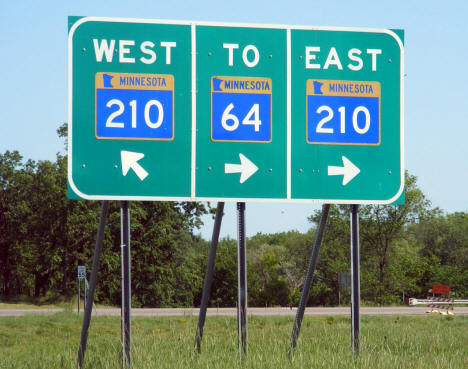 Road sign, Motley Minnesota, 2007