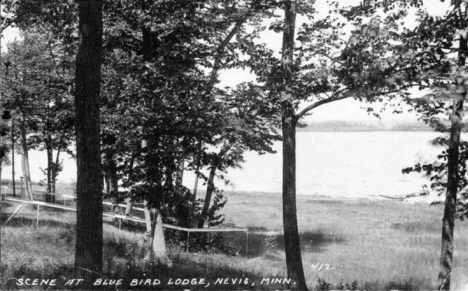 Scene at Blue Bird Lodge, Nevis Minnesota, 1939