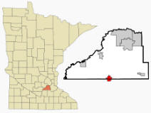 Location of New Prague, Minnesota