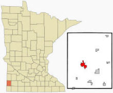 Location of Pipestone, Minnesota