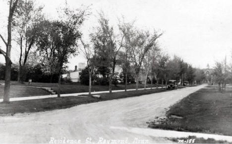 Residential Street, Raymond Minnesota, 1910's