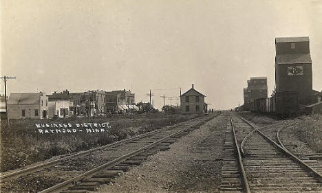 Business District, Raymond Minnesota, 1910's