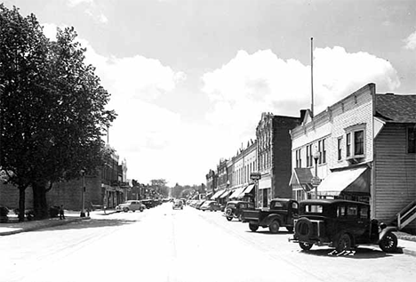 Main Street, St. Charles Minnesota, 1945