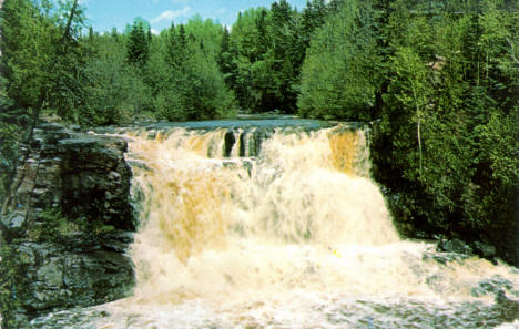 Upper Gooseberry Falls, Two Harbors Minnesota, 1960's