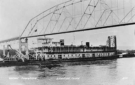 Dredge Anne Thompson at Wabasha Minnesota, 1945