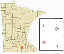 Location of Waldorf, Minnesota