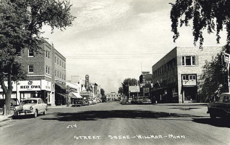 Street Scene, Willmar Minnesota, 1950's