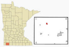 Location of Wilmont, Minnesota