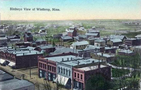 Birds eye view, Winthrop Minnesota, 1910's