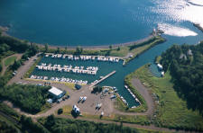 Knife River Marina aerial view