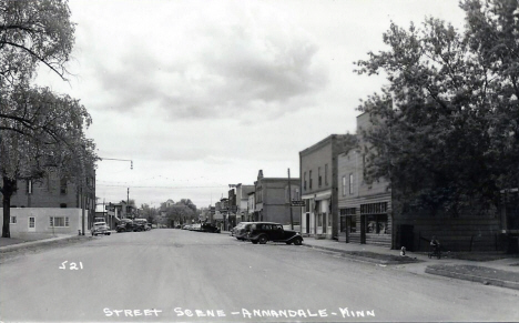 Street scene, Annandale Minnesota, 1940's