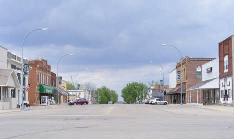 Street scene, Downtown area, Fulda Minnesota, 2014