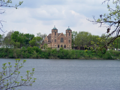 St. Gabriel Catholic Church from across Fulda Lake, Fulda Minnesota, 2014