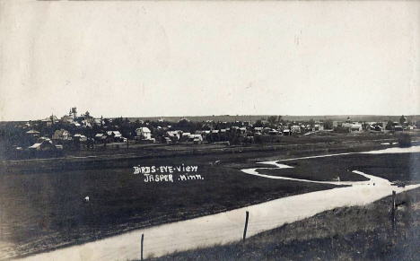 Birds eye view, Jasper Minnesota, 1908