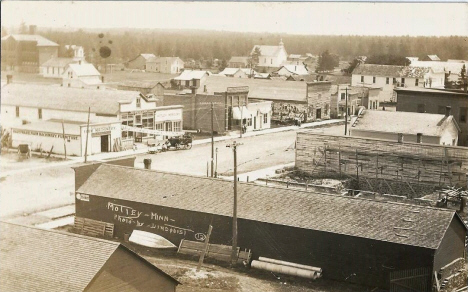 Birds eye view, Motley Minnesota, 1910