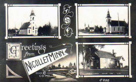 Multiple scenes, Nicollet Minnesota, 1923