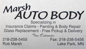 Marsh Auto Body, Lake Park Minnesota