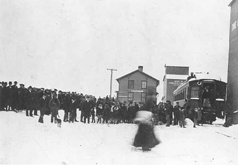 Train depot, Marietta Minnesota, 1910