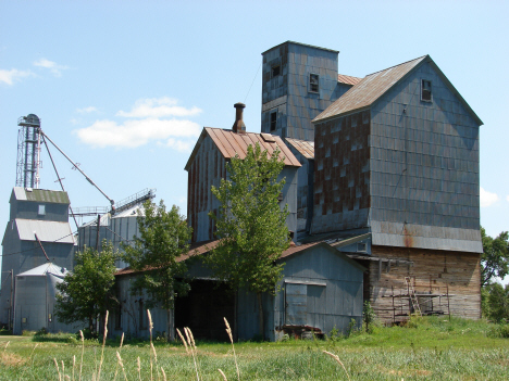 Old and New Grain Elevators, Marietta Minnesota, 2010