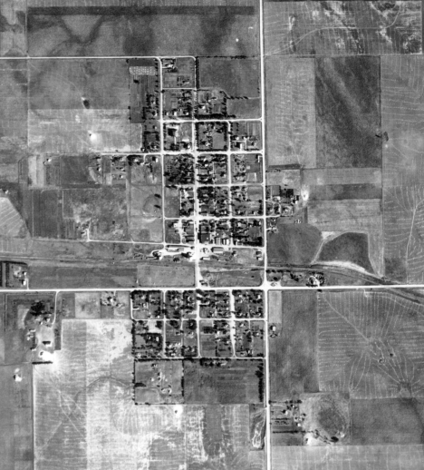 Aerial photo, Marietta Minnesota, 1938