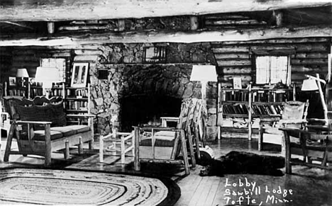 Lobby, Sawmill Lodge, Tofte Minnesota, 1959