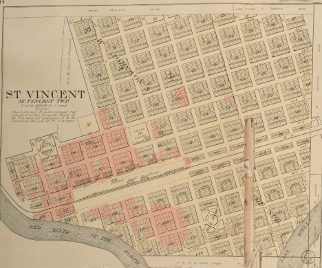 Map of St. Vincent Minnesota, 1912